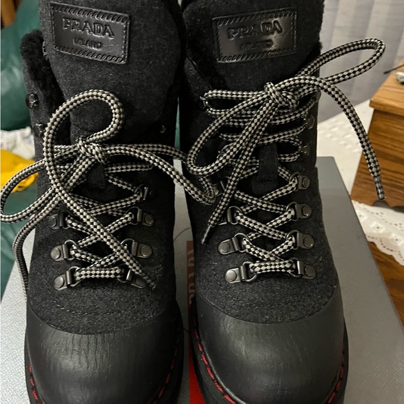 PRADA hiking boots  Gorgeous!!  Worn once! - Picture 2 of 4